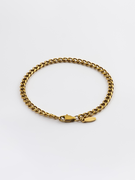 4 mm | Vergoldetes Gliederarmband aus Edelstahl