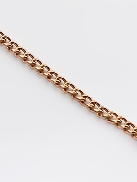4 mm | Roségoldfarbenes Gliederarmband aus Edelstahl