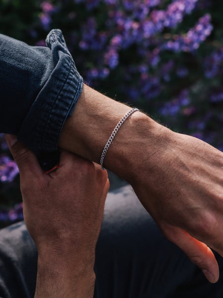 3 mm | Zilverkleurige schakelarmband roestvrij staal