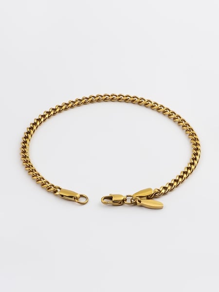 3 mm | Vergoldetes Gliederarmband aus Edelstahl