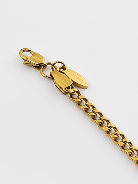 3 mm | Vergoldetes Gliederarmband aus Edelstahl
