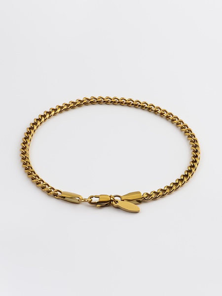 3 mm | Vergoldetes Gliederarmband aus Edelstahl