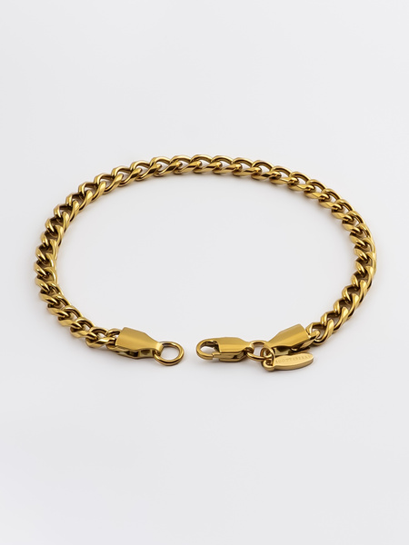 5 mm | Vergoldetes Gliederarmband aus Edelstahl