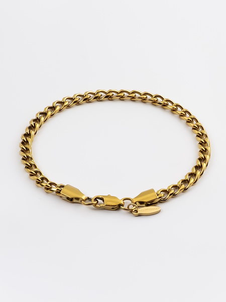 5 mm | Vergoldetes Gliederarmband aus Edelstahl