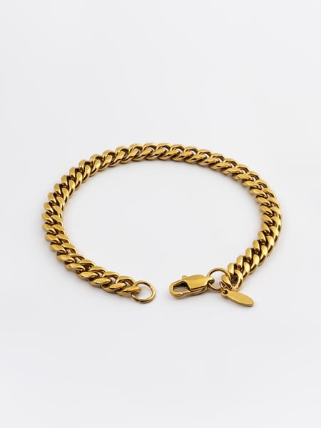 7 mm | Vergoldetes Gliederarmband aus Edelstahl