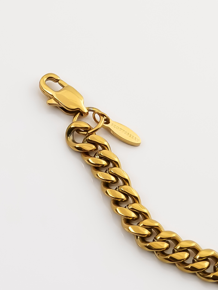 7 mm | Vergoldetes Gliederarmband aus Edelstahl