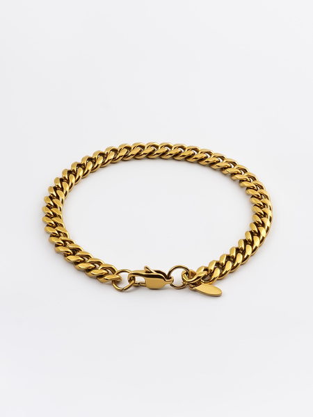 7 mm | Vergoldetes Gliederarmband aus Edelstahl