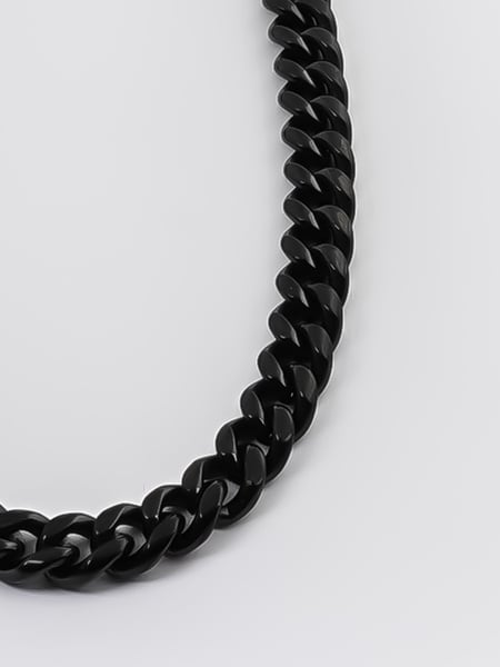 7 mm | Schwarzes Gliederarmband aus Edelstahl