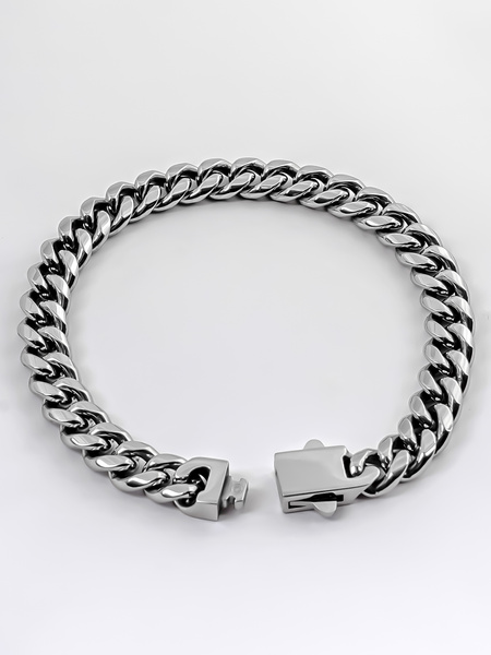 8 mm | Silverfärgat kedjearmband i rostfritt stål