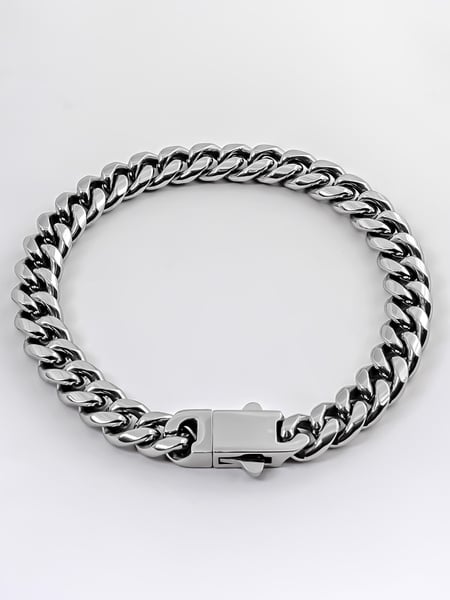 8 mm | Silverfärgat kedjearmband i rostfritt stål