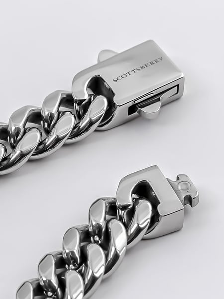 8 mm | Silverfärgat kedjearmband i rostfritt stål