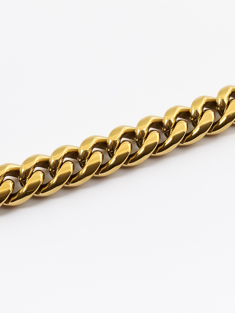 8 mm | Vergoldetes Gliederarmband aus Edelstahl