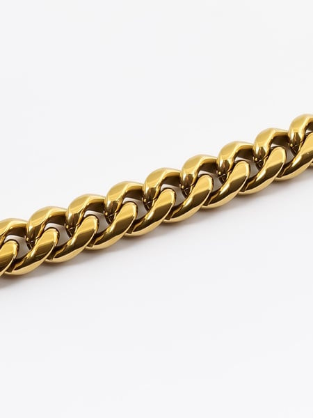 8 mm | Vergoldetes Gliederarmband aus Edelstahl