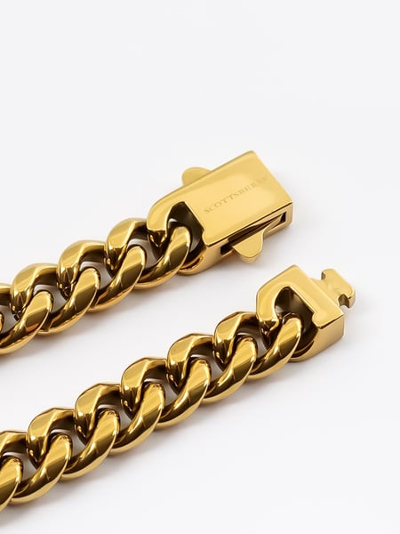 8 mm | Vergoldetes Gliederarmband aus Edelstahl