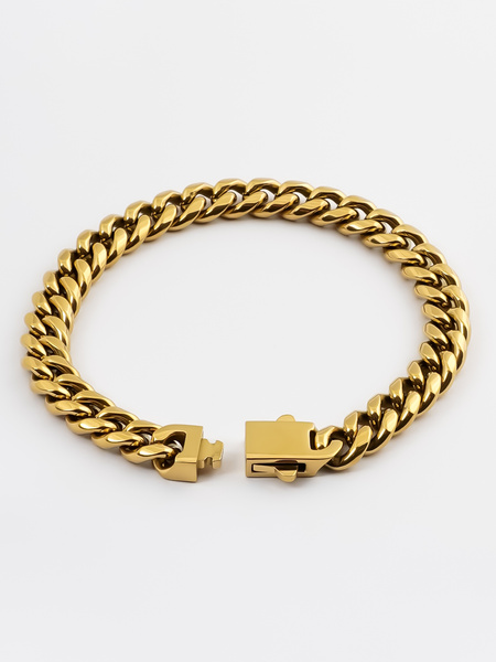 8 mm | Vergoldetes Gliederarmband aus Edelstahl