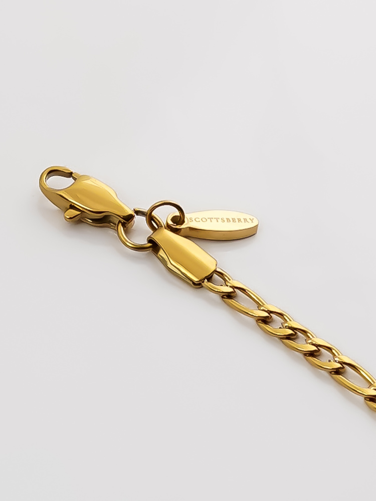 3 mm | Vergoldetes Gliederarmband aus Edelstahl