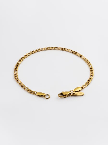 3 mm | Vergoldetes Gliederarmband aus Edelstahl