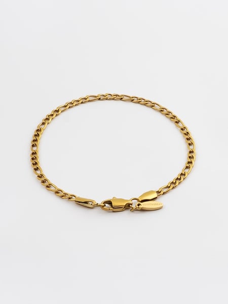 3 mm | Vergoldetes Gliederarmband aus Edelstahl