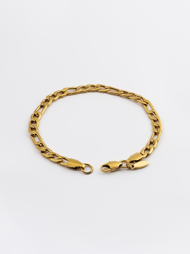 5 mm | Vergoldetes Gliederarmband aus Edelstahl