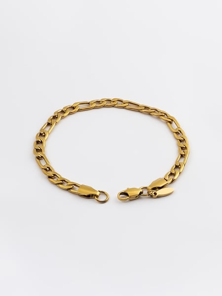 5 mm | Vergoldetes Gliederarmband aus Edelstahl