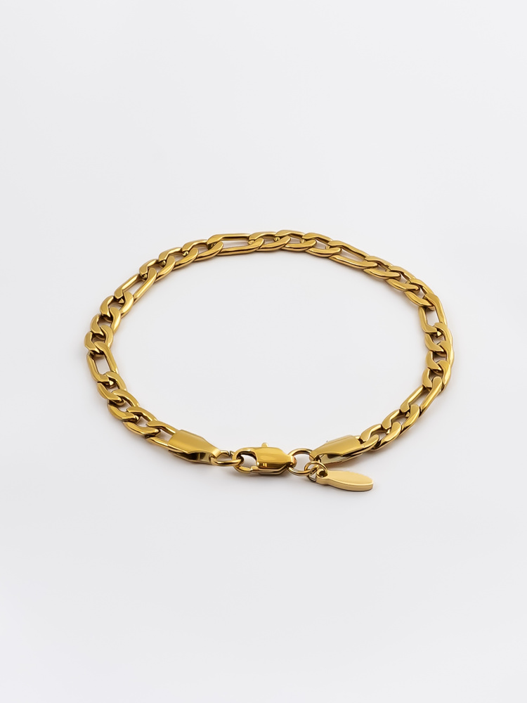 5 mm | Vergoldetes Gliederarmband aus Edelstahl