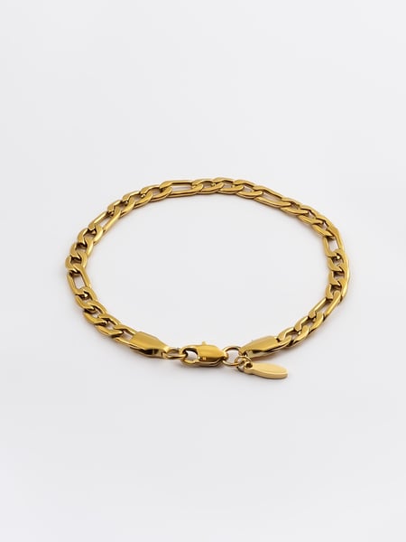 5 mm | Vergoldetes Gliederarmband aus Edelstahl