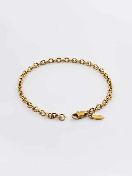 4 mm | Vergoldetes Gliederarmband aus Edelstahl
