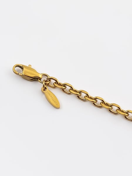 4 mm | Vergoldetes Gliederarmband aus Edelstahl
