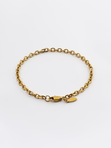 4 mm | Vergoldetes Gliederarmband aus Edelstahl