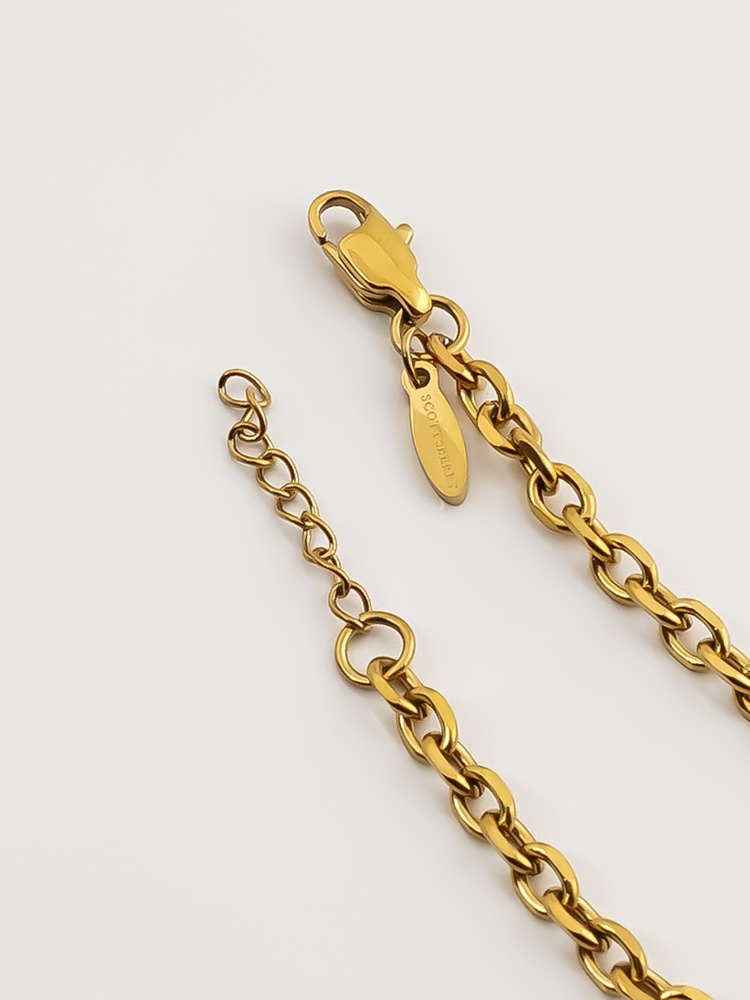 4 mm | Vergoldetes Gliederarmband aus Edelstahl