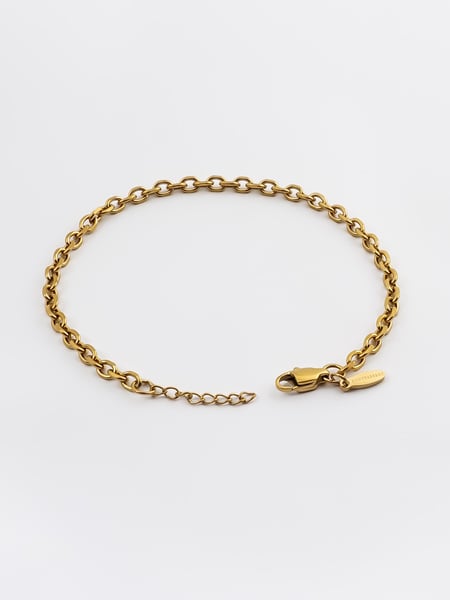 4 mm | Vergoldetes Gliederarmband aus Edelstahl