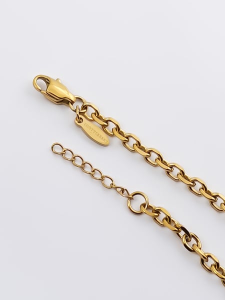 4 mm | Vergoldetes Gliederarmband aus Edelstahl