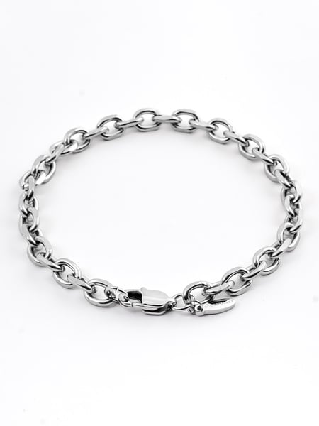 6 mm | Silverfärgat kedjearmband i rostfritt stål
