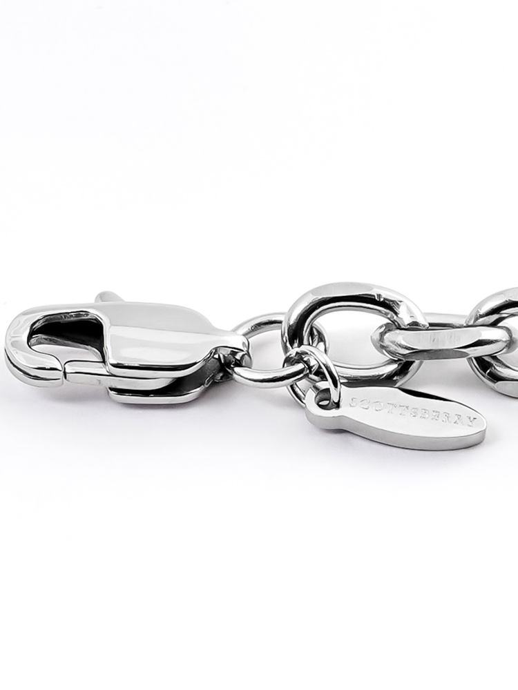 6 mm | Silver-colored stainless steel chain bracelet