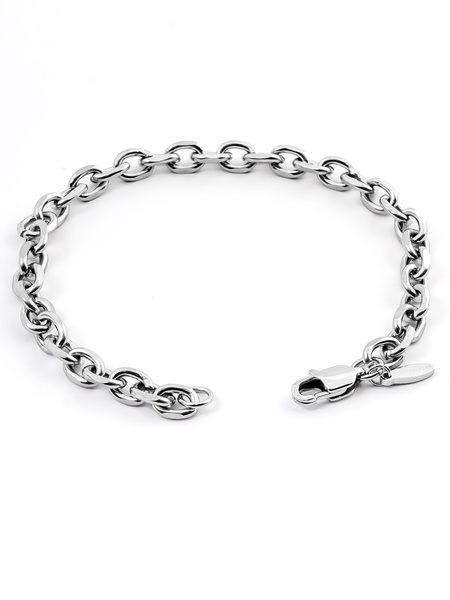 6 mm | Silverfärgat kedjearmband i rostfritt stål