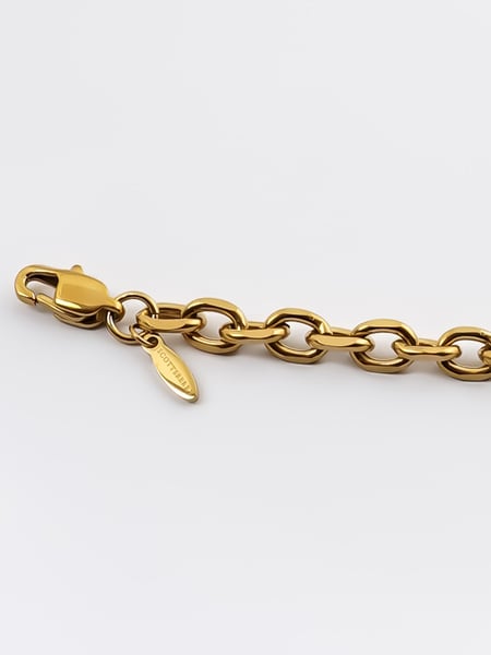 6 mm | Vergoldetes Gliederarmband aus Edelstahl