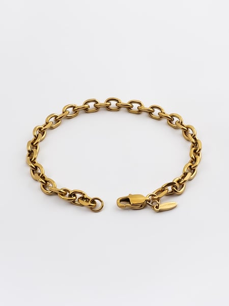 6 mm | Vergoldetes Gliederarmband aus Edelstahl