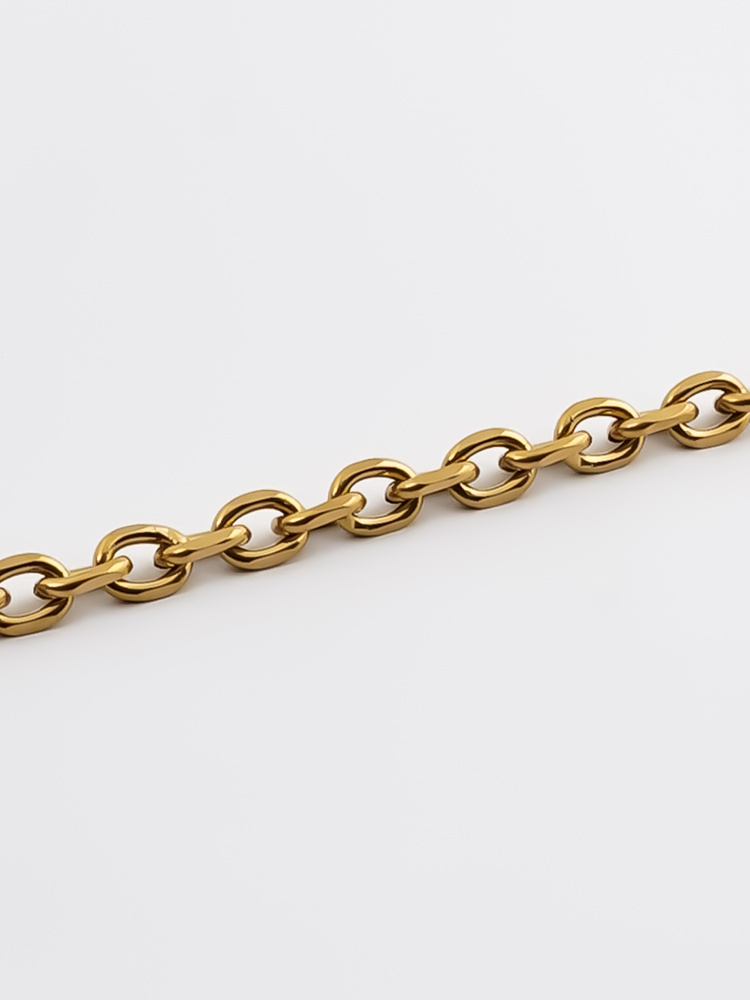 6 mm | Vergoldetes Gliederarmband aus Edelstahl