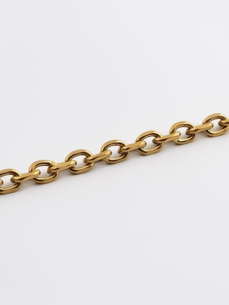 6 mm | Vergoldetes Gliederarmband aus Edelstahl