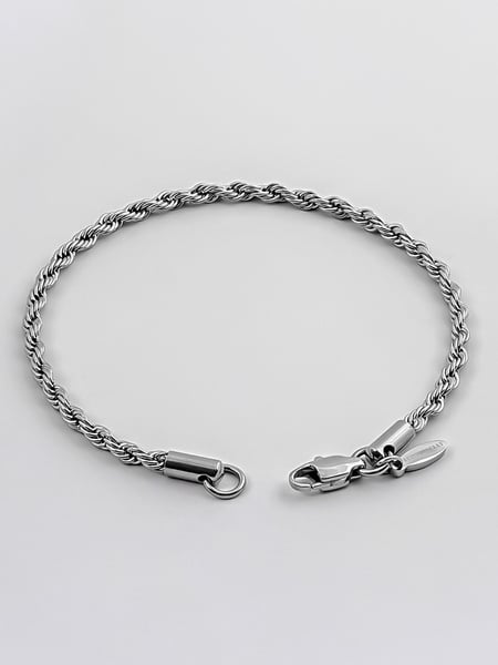 3 mm | Silverfärgat kedjearmband i rostfritt stål