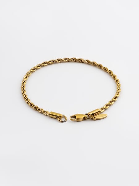 3 mm | Vergoldetes Gliederarmband aus Edelstahl