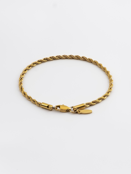 3 mm | Vergoldetes Gliederarmband aus Edelstahl