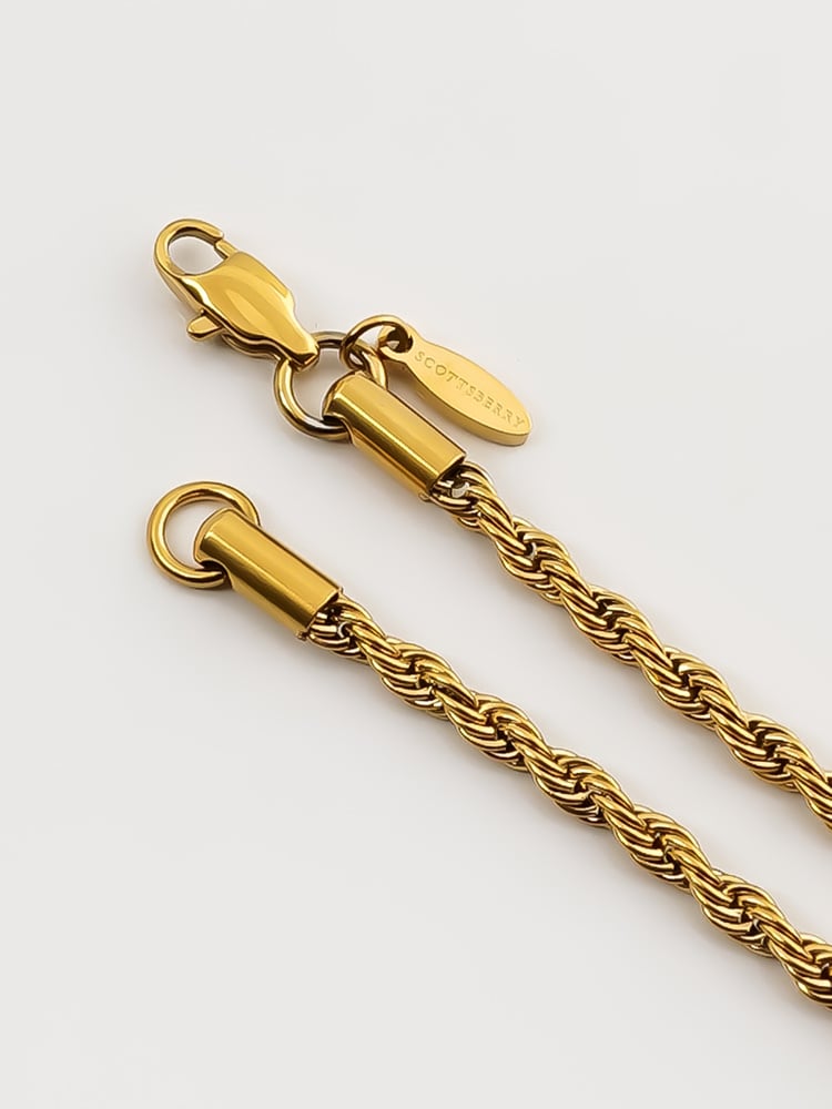 3 mm | Vergoldetes Gliederarmband aus Edelstahl