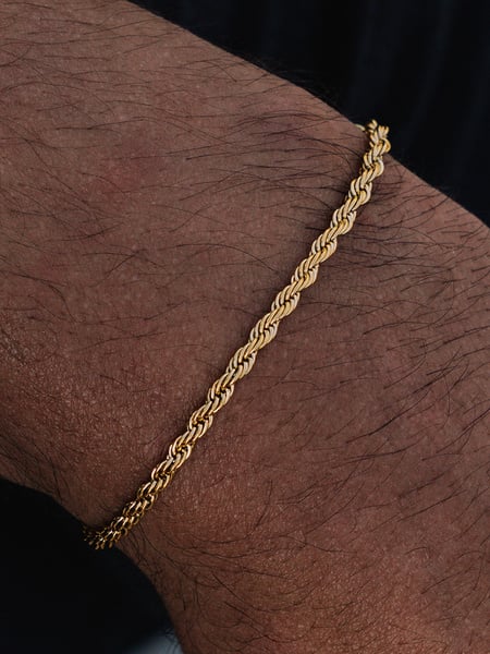 3 mm | Vergoldetes Gliederarmband aus Edelstahl