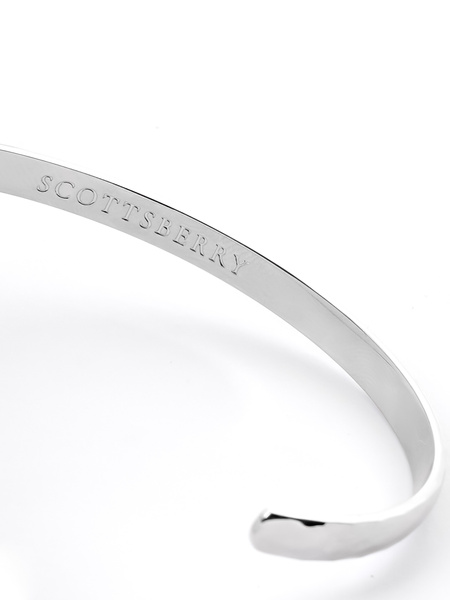 Armband bangle | Hamrad yta silver