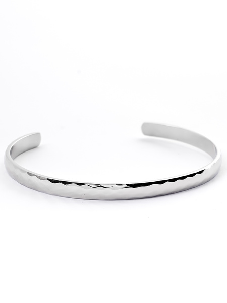 Armband bangle | Hamrad yta silver