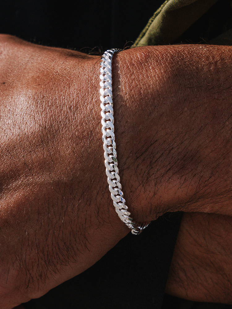 5 mm │ Sterling‑Silber Gliederarmband