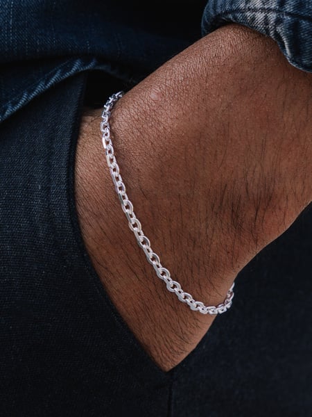 5 mm │ Sterling‑Silber Gliederarmband
