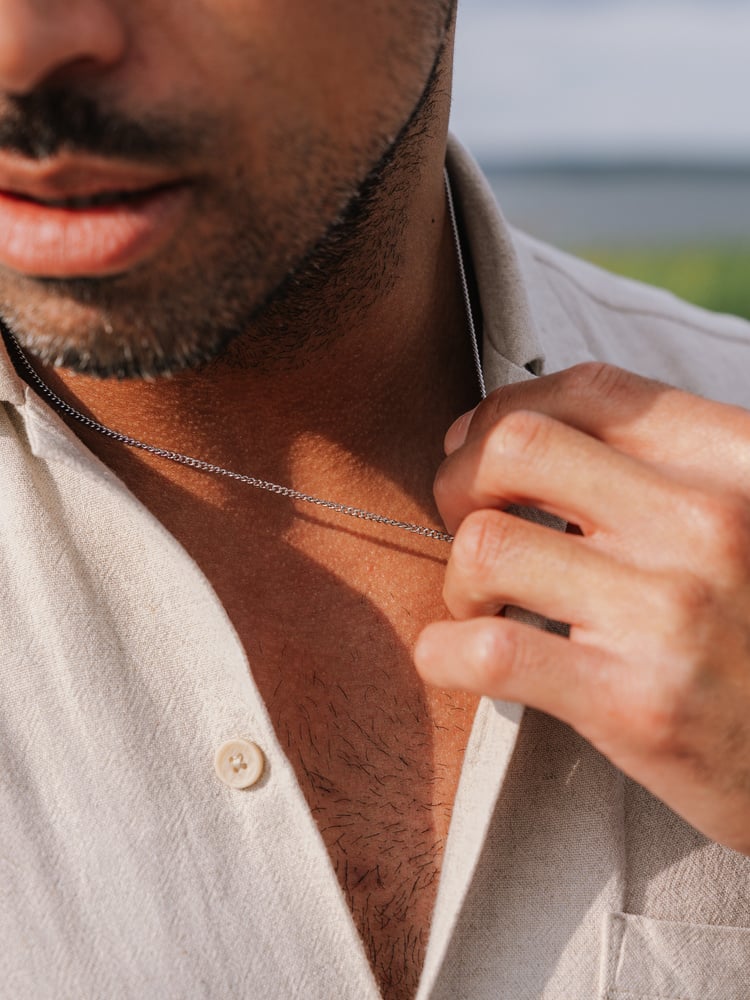 2 mm | Zilverkleurige ketting van roestvrij staal