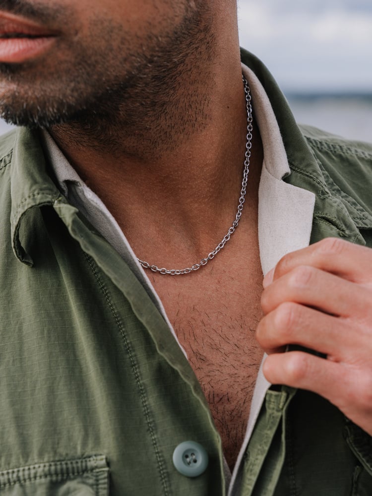 4 mm | Zilverkleurige ketting van roestvrij staal